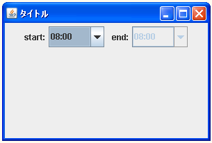 JComboBoxで選択項目を取得する