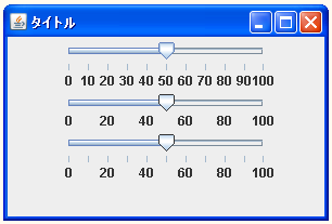 JSliderでラベルを表示する